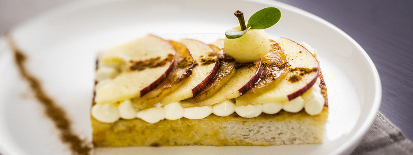 Tarte sucrée au Maredsous® Double Crème, pommes et cannelle