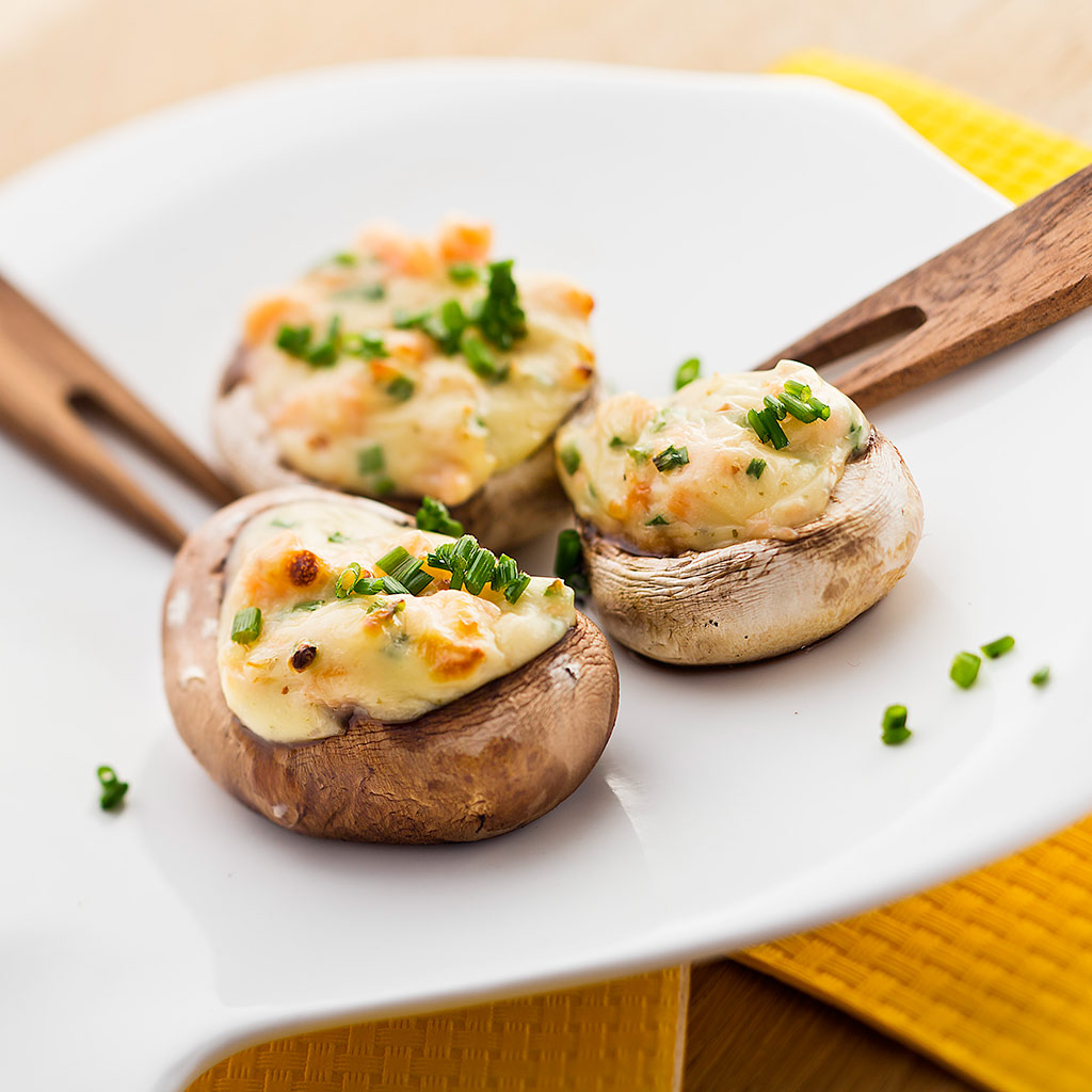 Champignons farcis au Maredsous® Double Crème