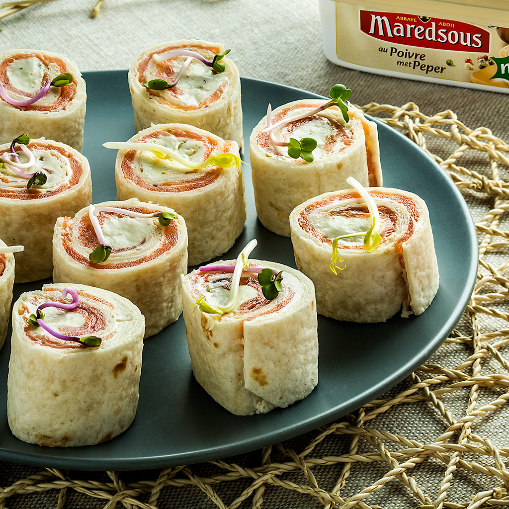 Zalmwraps met Maredsous® met Emmental