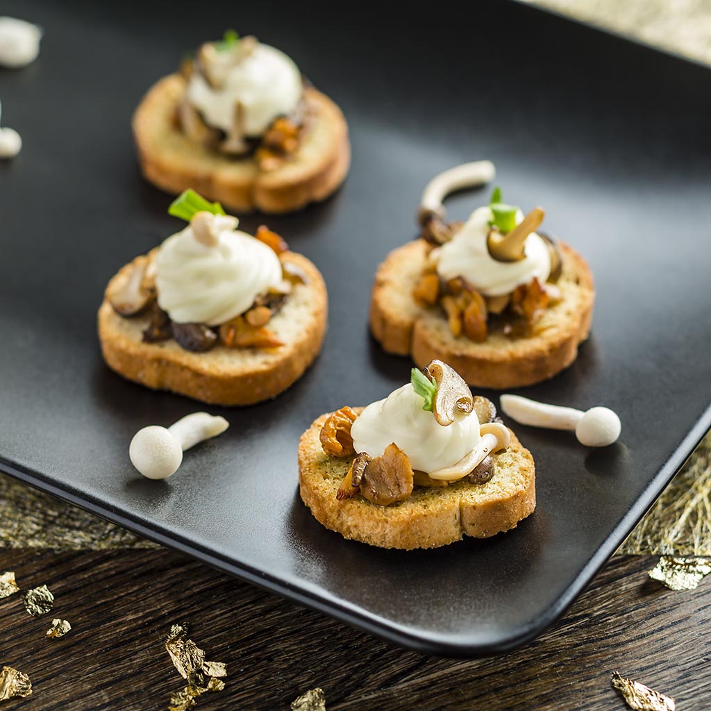 Toastjes met champignons en Maredous® Dubbelroom